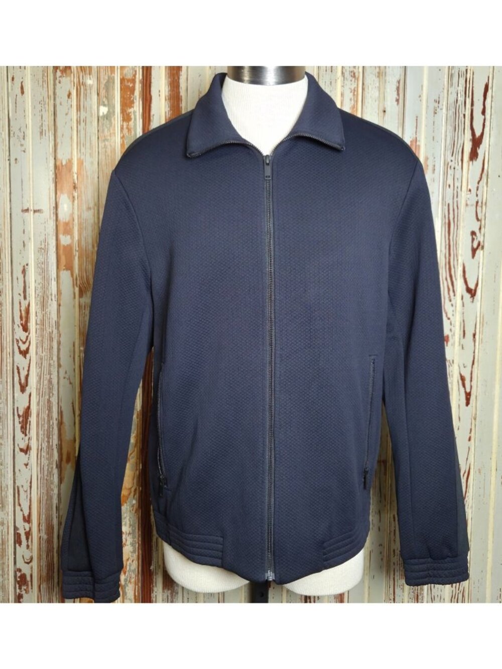 NEW Theory Eclipse Jacket Large Navy Blue Full-Zip Lightweight Outerwear